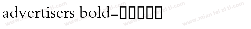 advertisers bold字体转换